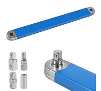 Llave de extensión offset de 39 cm con adaptador de accionamiento de 1/2, 1/4 y 3/8 pulgadas, llave de extensión de carraca multifunción para mecánicos, garajistas