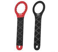 Llave de extracción de eje inferior hueco para BB49-16 BB52-16 BB46-24 BSA30-12, aleación de aluminio para herramienta de eje central de bicicleta con agarre de goma antideslizante, negro