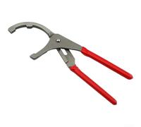 Llave de extracción de filtro de aceite automotriz con mango ergonómico y dientes de mandíbula en forma de diamante para una mejor potencia de sujeción (12 pulgadas, rojo)