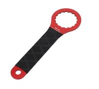 Llave de extracción de pedalier hueco para bicicleta, herramienta de eje BB de aleación de aluminio con mango de goma antideslizante, compatible con BB49-16/BB52-16/BB46-24/BSA30-12, negro/rojo