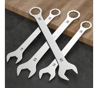 Llave de extremo abierto de 3 mm de profundidad capaz de enganchar tuercas y pernos de 4 mm a 32 mm, cuerpo de acero tratado térmicamente para integridad estructural y seguridad operativa (8 mm)