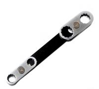 Llave de extremo abierto de doble caja con cabezal ajustable giratorio y agarre cómodo para reparaciones automotrices y domésticas (A)