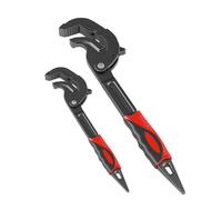 Llave De Extremo Abierto Multifuncional Ajustable Bloqueo Automático Abrazadera Tubo Rápida Tubería Agua Acero Carbono Herramienta Reparación Manual Bloqueo Dientes Triples Llave