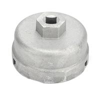 Llave de Filtro de Aceite de Aleación de Aluminio, Herramienta de Reparación de Automóviles Duradera de 14 Flautas para Motores de 6-8 Cilindros, Plata, 1 Unidad
