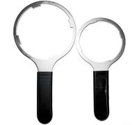 Llave de filtro de agua, paquete de 2 llaves ajustables de acero 45# para extracción de carcasa del sistema RO, herramienta de agarre para uso doméstico y comercial