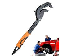 Llave de fontanería - Herramienta de perforación de agarre antideslizante - con llave de perno de cola puntiaguda | para el hogar, baño, cocina, garaje, reparación de automóviles, lugar de trabajo