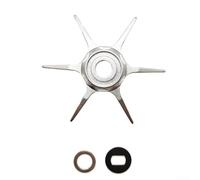 Llave de freno de arrastre de seis estrellas, para DAIWA 65mm Herramienta de descarga de aleación de aluminio para STEEZ para Zillion SV TW Tatula Salamandura Alphas con juntas (plateado)