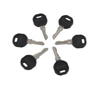 Llave de gabinete de repuesto de 6 llaves de metal, juego de llaves de gabinete de metal para cilindro de bloqueo EK333 EMK, sistema de gabinete de red compatible con equipos APC Hoffman