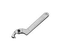 Llave De Gancho C Llave Inglesa Métrica Ajustable De Acero Cromado Vanadio Con Cabeza Redonda De 19-51 Mm Para Quitar Tuercas De Amortiguadores, Contadores De Agua, Maquinaria Y Equipos (1 Pezzo)