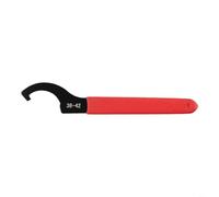 Llave de gancho en C para tuerca redonda de 38-42 mm, herramienta de portabrocas de acero al carbono con mango de goma antideslizante, llave de cubierta de medidor de agua oxidada negra para