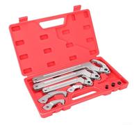 Llave de gancho para medidor de agua, llave de tuerca de media luna creciente, herramienta de extracción de tuercas redondas amortiguadoras, llave de fontanería para removedor de tapas de cubierta de