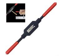 Llave de grifo ajustable resistente para grifos de 1/16 a 1/4 pulgadas y M1-M8, mango de acero resistente a la corrosión con agarre recubierto de plástico para tareas de enhebrado de precisión