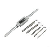 Llave de grifo compacta para M3, diseño de trinquete ajustable, perfecta para golpear aluminio y hierro de forma segura (juego de 6 piezas)