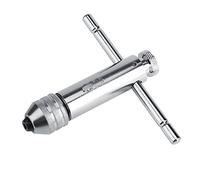 llave de grifo de trinquete con mango de barra en T ajustable M3 M8 y M5 M12 para juego de grifo y matriz,Soporte de grifo de trinquete con mango en T, herramienta de mano de llave[M5-M12 Corto]