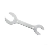 Llave de horquilla de bicicleta de doble extremo para 30, 32, 36, 40 mm, reparación de auriculares con construcción de acero al manganeso tratado térmicamente y mango antideslizante plateado 38 cm de