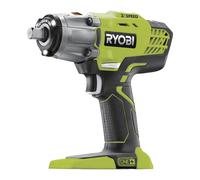 Ryobi - Llave de Impacto Eléctrica Sin Cable 18V ONE+ 400Nm - 3 Velocidades y 3 Pares de Apriete - Accesorio de Fijación Cuadrado 1/2" y Adaptador Hexagonal 1/4" - Inversor de Rotación - R18IW3-0