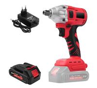 Llave de Impacto a Bateria 300 N·m, 21 V 1/2" Pistola de Impacto Sin Escobillas de Mano con Batería de 5 x 1300 mAh, Atornillador de Impacto con Luz Led, para Automóviles Autocaravanas Camiones