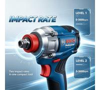 Llave de Impacto Inalámbrica Bosch GDX 18V-285 de 1/2'' con Enchufe Cuadrado, Herramienta de Impacto de 18V, Atornillador de Impacto Eléctrico con Accionamiento Hexagonal de 1/4'', 285 Nm, Solo GDX 18