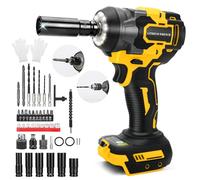 Llave de Impacto Inalámbrica Brushless 1/2" compatible con compatible con Dewalt 18 V 20 V (sin batería) Llave de Impacto Eléctrica Destornillador de Impacto Casquillos llave de impacto