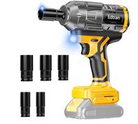 Llave de impacto inalámbrica de 1/2 para batería Dewalt de 20 V, 1500 Nm/1106 pies de libra, destornillador de impacto sin escobillas, herramienta de pistola de impacto de 4 velocidades, 2100 RPM de