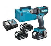 Llave de impacto inalámbrica Makita DDF485RF3J 18V 3 baterías 3 Ah