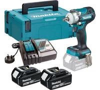 DTW300RTJ destornillador eléctrico y llave de impacto 3200 RPM Negro, Azul, Tornillo de percusión "azul/Negro, Destornillador de impacto, Mango de pistola, 1/2"", Negro, Azul, Deep discharge, Sobrecalentamiento, Sobrecarga, Sin escobillas"