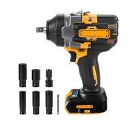 Llave de impacto inalámbrica para pistola de impacto Dewalt de 18 V 20 V, 1200 N·m (900 pies-libras) de 1/2 pulgada, destornillador de impacto eléctrico con 5 modos de velocidad, 5 enchufes para coche