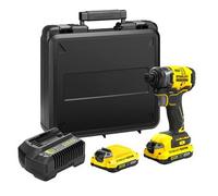 Llave de impacto inalámbrica Stanley FatMax V20 de 1/4", 18 V, 2 baterías de 2 Ah (SFMCF810D2K)