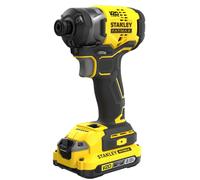 Llave de impacto inalámbrica Stanley FatMax V20 de tres velocidades, 1/4", 2 x 2,0 Ah, 18 V, SFMCF820D2K