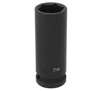 Llave de impacto neumática de acero de alta resistencia, métrica de 21/22/24 mm, con extremo biselado, manual, para uso pesado (21 mm)