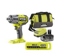 Llave de impacto sin escobillas 900Nm 18V ONE+™ + Bateria 4ah + Cargador + Juego de 10 vasos + Bolsa de transporte