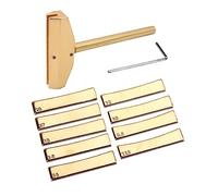 Llave de inserción de diapasón y diapasón, herramienta de mantenimiento para guitarra, bajo, tabla de dedo, reparación de latón