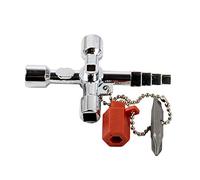 Llave de interruptor cruzado 4 en 1, destornillador triangular cuadrado universal, llave multifuncional para puertas eléctricas, llave de apertura de aleación de zinc