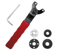 Llave de la Amoladora Angular Ajustable 8-48mm, Llave Ajustable para Amoladora Angular con llave Allen y 4 Bridas, Llave de La Amoladora Angular, Rojo