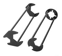 Llave de lavabo para rotación de 360 grados, llave de manguera multifuncional con diseño hexagonal de cuatro mandíbulas, herramienta de fontanería de acero de aleación para tubería N