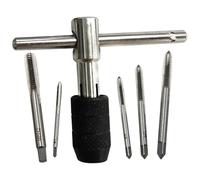 Llave de llave de trinquete con mango en T, juego de herramientas de roscado, grifo de mano en forma de T, llave de trinquete para metal, aluminio, madera