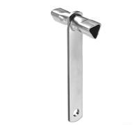 Llave de llave triangular de acero para sistemas de bolardo al aire libre con acabado galvanizado resistente y extremos dobles (2 cabezas)