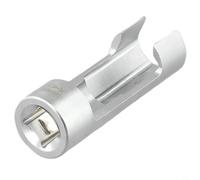 Llave de manga metálica para extracción de tubos de inyector de combustible diésel y sensor de oxígeno, llave hexagonal de 17 mm y 19 mm con diseño ranurado para tuercas de codo, sensores térmicos (19