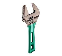 Llave de mango corto, llave corta | Llave ajustable de mandíbula ancha | Llave de vástago corto, aberturas grandes, herramienta de reparación de llave de baño para tuerca de tubo de lavabo