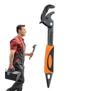 Llave de manguera compacta genérica - Palanca de mango antideslizante segura | Con punta puntiaguda para tuercas y pernos, para casa, cuarto de baño, cocina, garaje, taller y vehículos
