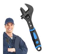 Llave de mano ajustable, llave de mano de metal - ergonómica antideslizante, herramienta manual portátil multiusos, llave antioxidante para coche, sistema hidráulico del baño