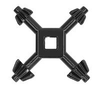 Llave de mano con llave de mandril de prensa de taladro 4 en 1, llave cruzada negra de aleación de zinc de primera calidad, accesorios de herramientas eléctricas multifuncionales