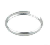 Llave de metal para cubierta de anillo con borde de aleación cromada para R55/R56/R57/R58/R60 (4,6 x 4,8 cm) - Rojo/Plata/Negro (rojo)