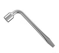 Llave de neumático en forma de L automotriz con extremos de doble propósito y cobertura de tuerca métrica de 17 mm a 24 mm para necesidades de taller (21 mm)