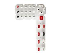 Llave de pantalla LCD de silicona suave para Total Station Ts02 Ts06 Ts15 Gm52 Im52 Rjp-Im55 para Es602G Gts1002 Nik N2 N5 K2 Eléctrico Consumible para reparación de mantenimiento