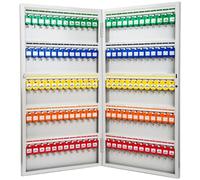 Llave de pared resistente de acero laminado en frío con anillo de metal, 12 120 ganchos y espacioso soporte para llaves para el trabajo, perfecto para uso doméstico y de oficina