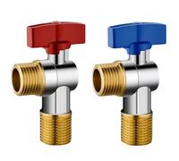 Llave De Paso 2 Piezas De Colector De Cobre G1/2 Válvula Angular Para Calentador De Agua De Cocina Baño Agua Caliente Y Fría