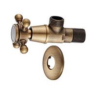Llave de Paso Agua, Válvula Angular De Baño G1/2" Para Triangular De Latón Macizo, Cuerpo De Cobre Engrosado