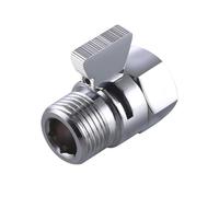 Llave de Paso Agua Válvula angular de control flujo ducha, válvula manual directa latón, dispositivo ajuste volumen agua, regulador presión
