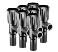 Llave De Paso Cisterna Wc Válvula Angular G1/2 De Cobre Para Calentador De Agua Desviador De Inodoro Universal 7 Piezas Color Gris